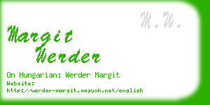 margit werder business card